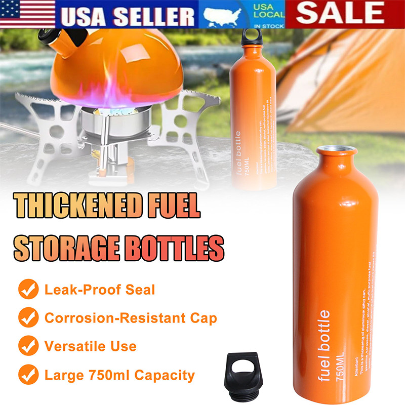 US Outdoor Fuel Bottle Petrol Liquid Oil Bottle Kerosene Bottle 750ml Capacity