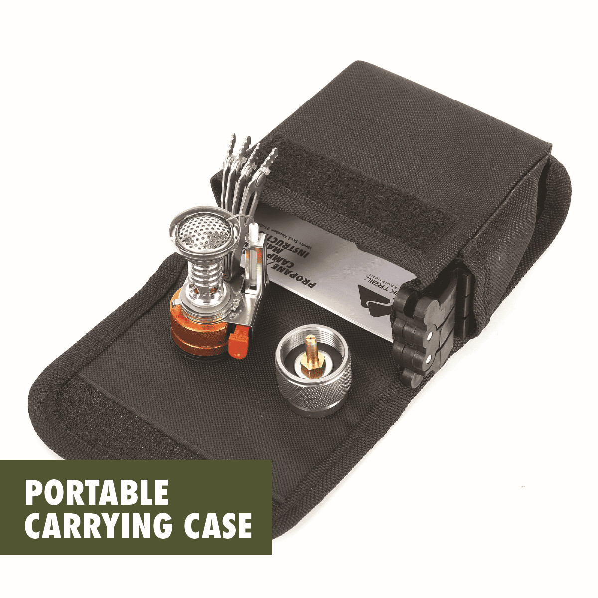 Ozark Trail 4 Piece Portable Camping Stove Adapter and Stand Set, Propane