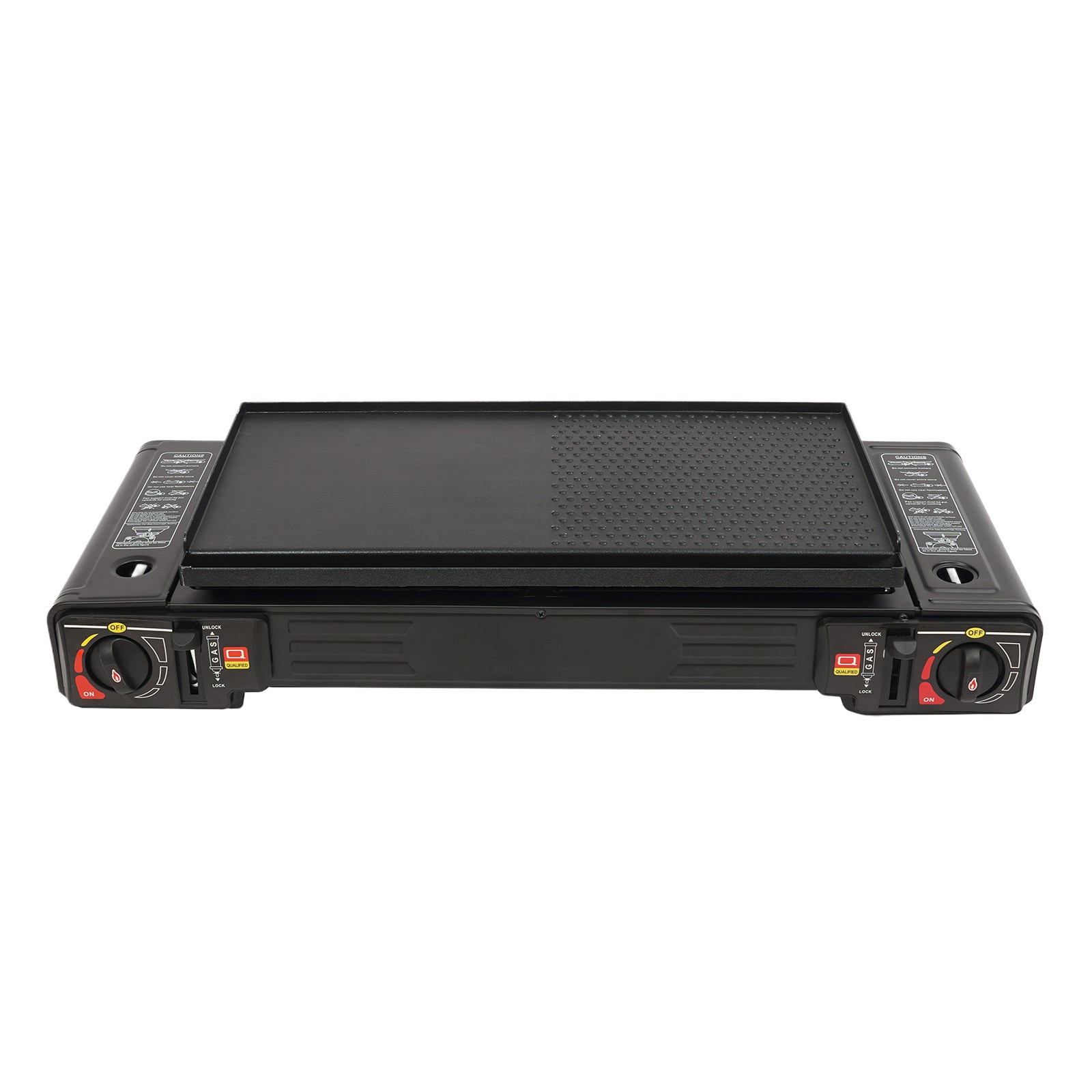 Portable 2-Burner Butane Camping Stove for Outdoor Cooking with Carrying Case