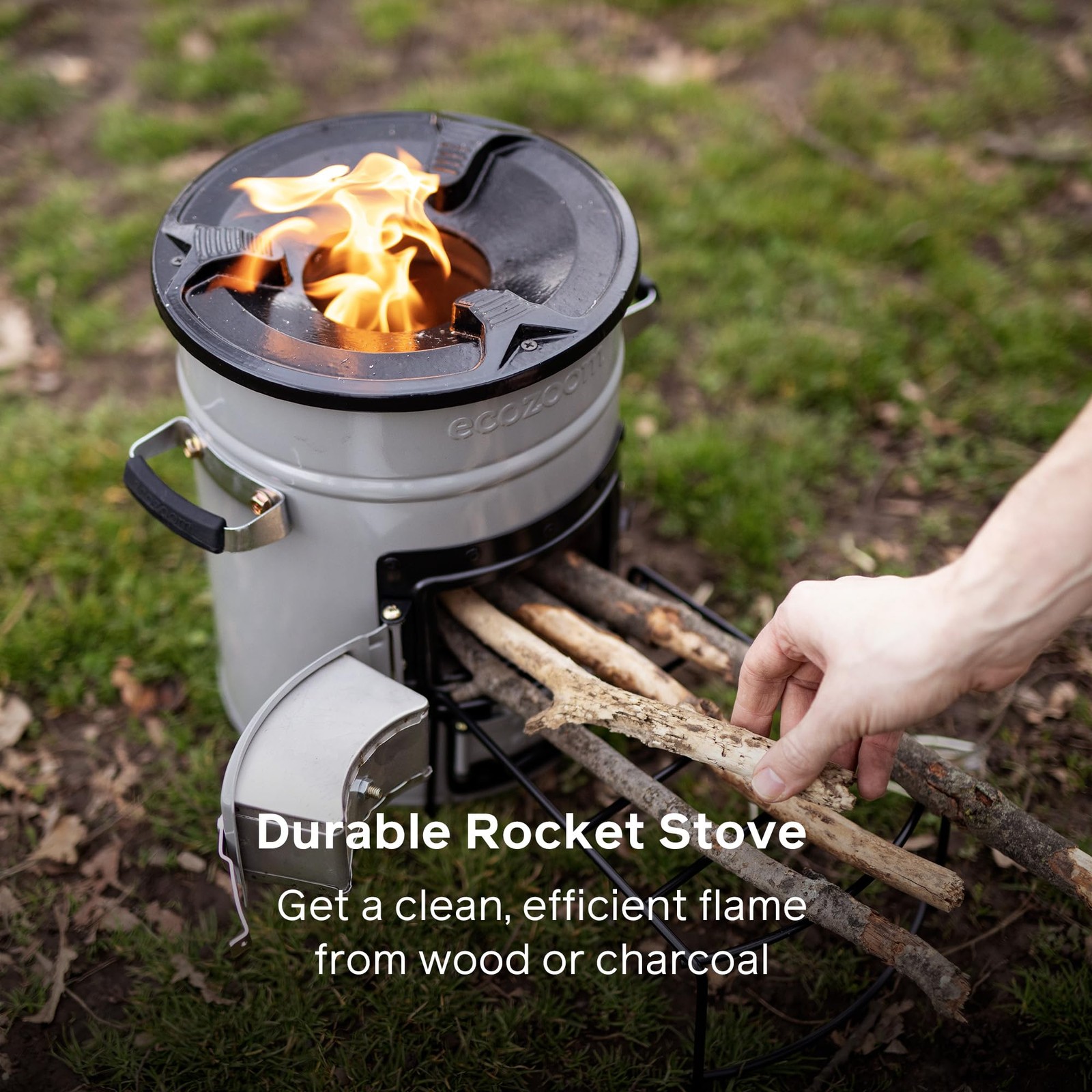 Ecozoom Rocket Stove Heavy Duty Dual Fuel Wood Charcoal Portable Camping