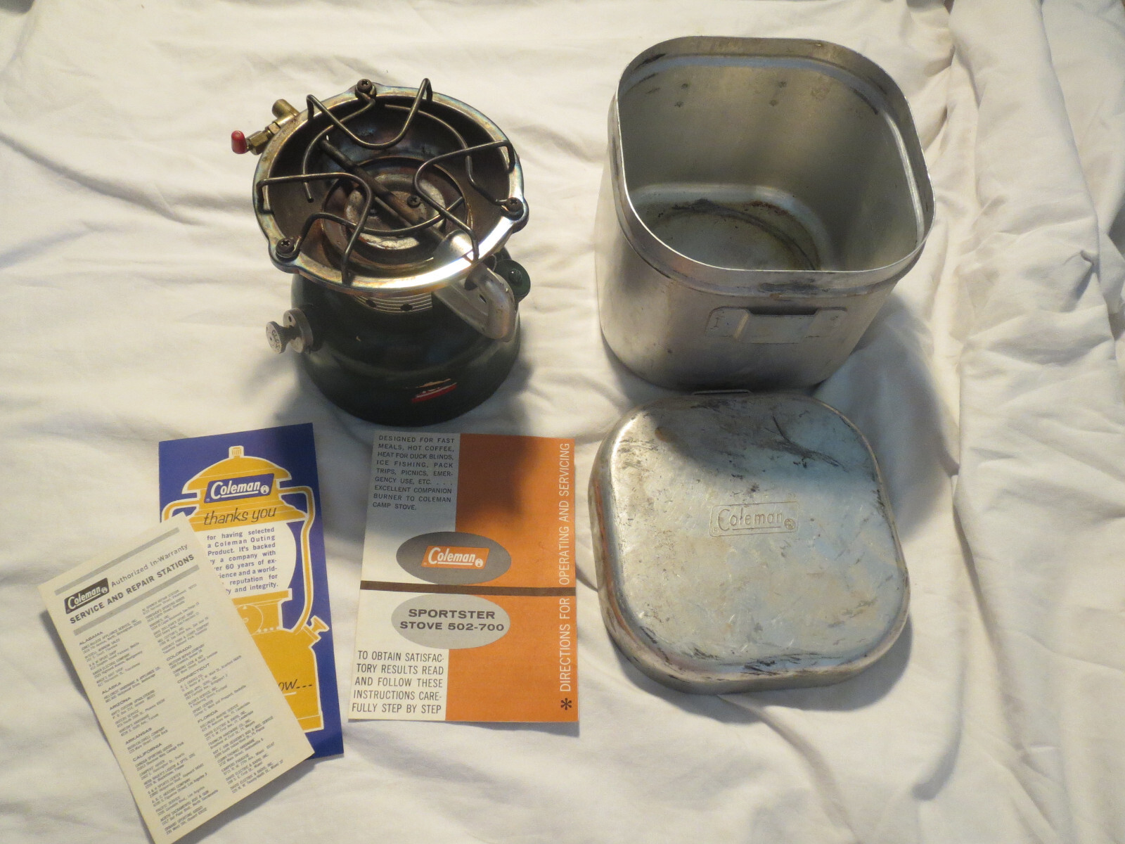 Vintage Coleman 502-700 Sportster Stove & Cook Kit 1964 Original Instructions