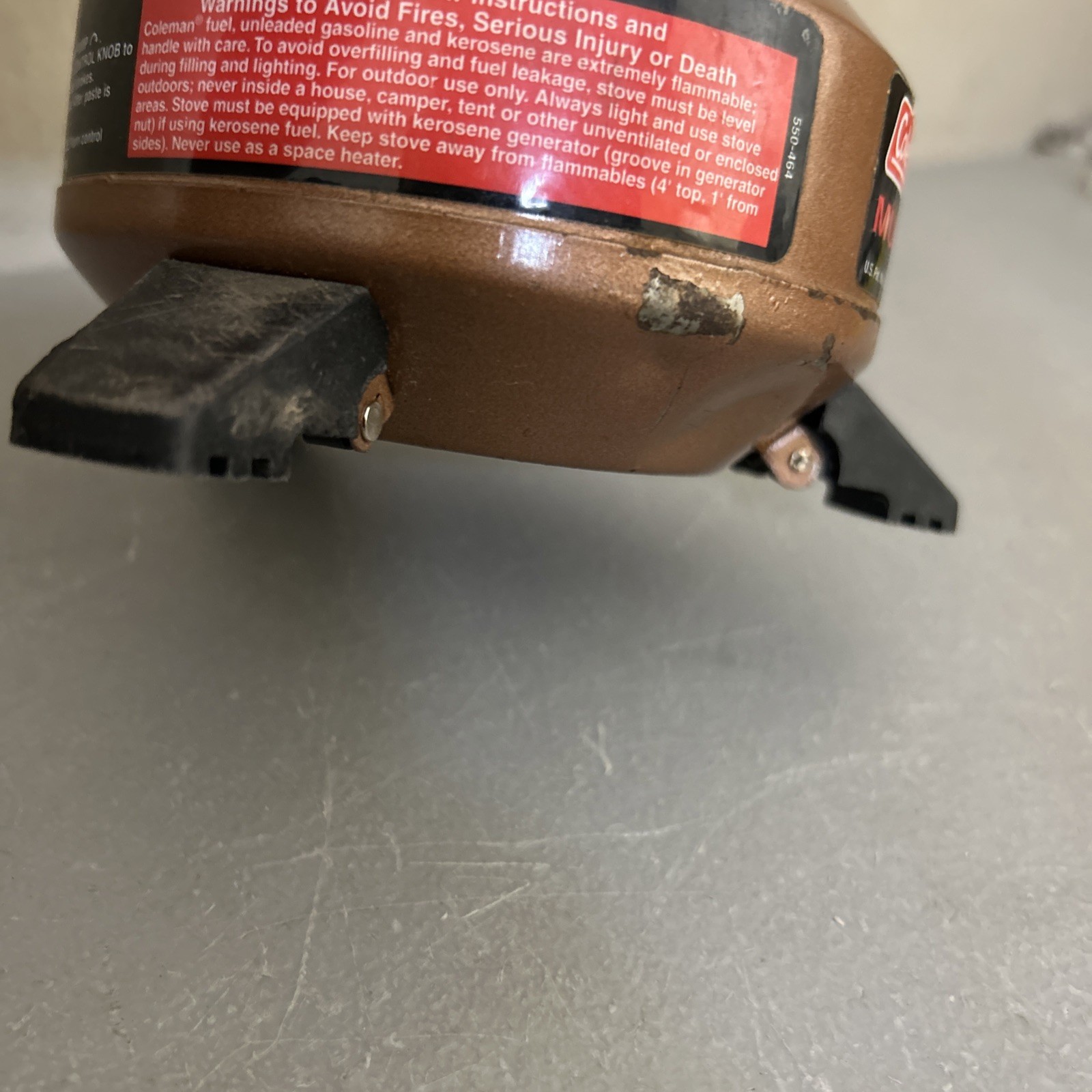 Coleman “Exponent” Multi Fuel Stove Model 550B (dented/ Peeled Paint)