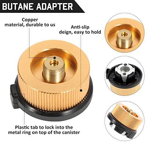 3 PCS Propane Isobutane Butane Refill Adapters Set Fuel Canister Shifter Camping