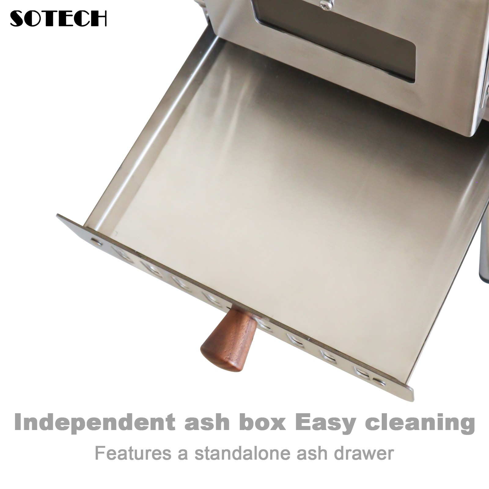 SOTECH Stainless Steel Wood Stove Portable Camp Fire Heater Grill Camping Hiking